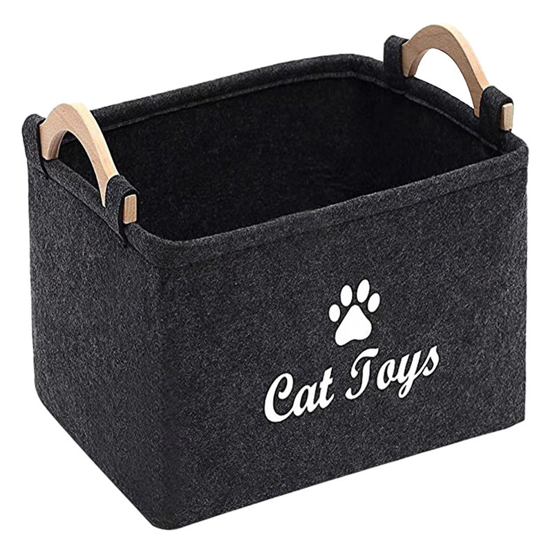 Cesta de Almacenamiento para Juguetes de Mascotas de Fieltro