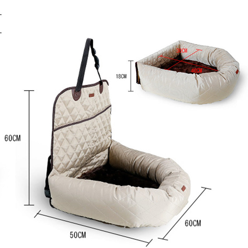 Nueva Cama Multifuncional para Coche de Mascotas con Cojín Grueso